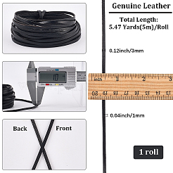 Cordons en cuir de vache de 5 m pour bricolage&nbsp;WL-GF0001-25A-01