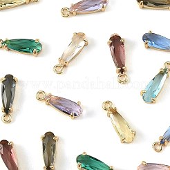 20pcs 10 Farben facettierte Glasanhänger&nbsp;GLAA-FS0002-64