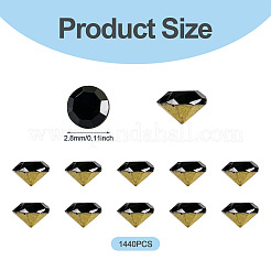 1 bolsa de cabujones de rhinestone de vidrio con parte trasera puntiaguda&nbsp;RGLA-TADJ0001-01A-01