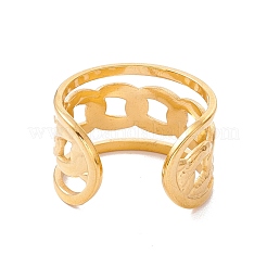 Cadenas de eslabones de acero inoxidable 304 con revestimiento iónico (IP) y forma de anillo abierto&nbsp;RJEW-H107-15G
