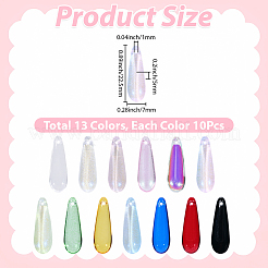 130 pendentif en verre transparent peint à la vapeur en 13 couleurs&nbsp;FIND-SC0023-46A