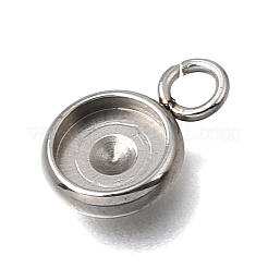 Cabochon-Fassungen für Anhänger aus Edelstahl 304&nbsp;STAS-F365-02B-P
