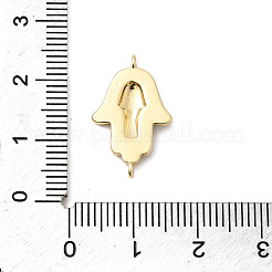 Dijes de conector de mano de Fátima de latón esmaltado&nbsp;KK-H529-16G