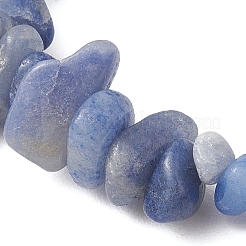 Bracelets extensibles en perles d'aventurine bleue naturelle teintes et chauffées pour hommes et femmes&nbsp;BJEW-JB12089-01