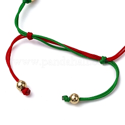 Weihnachtsthema Legierung Emaille & Imitation österreichischen Kristall Charm Armbänder&nbsp;BJEW-JB10903