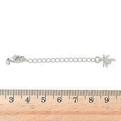Messing Micro Pave klarer Zirkonoxid Kettenverlängerer&nbsp;KK-B148-10P-02