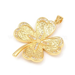 Pendentifs avec zircon cubiques à micro-pavés en laiton&nbsp;KK-K411-09G