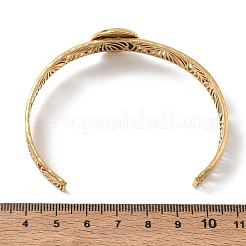 Bracelet jonc ouvert creux en acier inoxydable 304 émaillé&nbsp;BJEW-JB14486-02