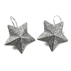 Decoraciones colgantes de estrella de brillo de plástico&nbsp;KY-D019-01C