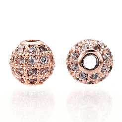 Perles de zircone cubique de placage de rack en laiton&nbsp;ZIRC-S001-6mm-A04