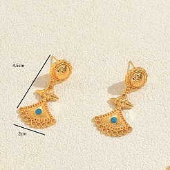 Ohrstecker im Ethno-Stil aus einer Legierung mit Zirkonia-Pavé für Damen&nbsp;DY5254