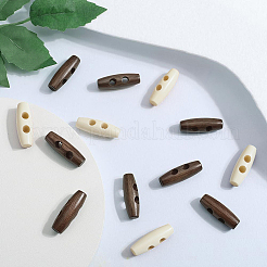 40 pieza de botones de madera natural de 2 colores&nbsp;FIND-GF0009-92