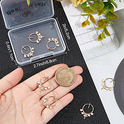 8 Stück Messing Micro Pave klare Zirkonia Peg Bails Verbinder&nbsp;KK-BBC0007-74
