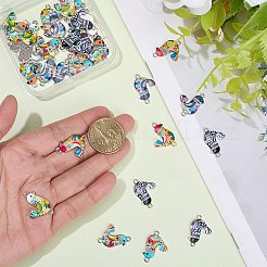42 Stück 6 Stile bedruckte Verbindungsanhänger aus Legierung&nbsp;FIND-BM0001-11