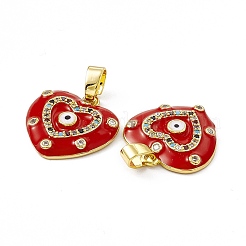 Pendentifs d'émail en laiton &nbsp;KK-E068-VC038