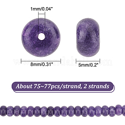 2 Strang natürliche Amethystperlenstränge&nbsp;G-NB0004-92