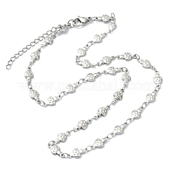 Collares de cadena con eslabones de hongo de acero inoxidable 304 para otoño&nbsp;NJEW-JN06134