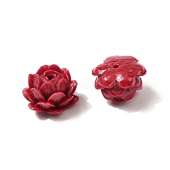 Perline intagliate tinte in corallo sintetico&nbsp;CORA-H004-01