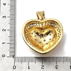 Colgante micropavé cubic zirconia de latón&nbsp;KK-C090-45G-02