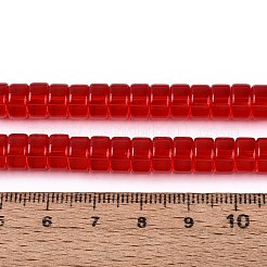 Fili di perline do vetro trasparente&nbsp;GLAA-N026-3x6mm-T08