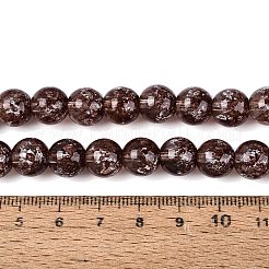 Brins de perles de verre transparentes à moitié peintes à la bombe&nbsp;GLAA-Q110-02A-09