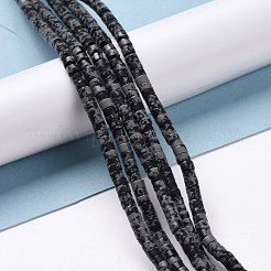 Naturschneeflocke Obsidian Perlen Stränge&nbsp;G-P468-05