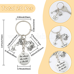 20 x Schlüsselanhänger aus Legierung.&nbsp;KEYC-SC00008