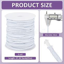 Cordon rond en polyester scintillant de 25 m&nbsp;OCOR-BC0009-51A