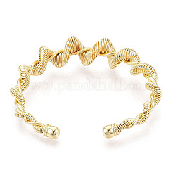 Messing-Manschettenarmbänder&nbsp;BJEW-N035-02G