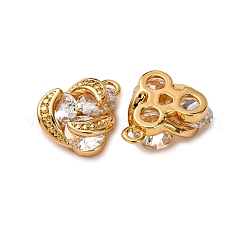 Breloques en laiton avec zircone cubique de micro pave&nbsp;KK-Z121-02G