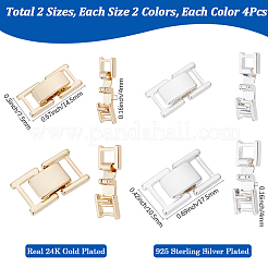 16 Stück 4 Stile Messing-Uhrenarmbandverschlüsse&nbsp;KK-SC0005-97