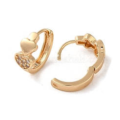 Pendientes de aro de circonio cúbico de micro pave de latón&nbsp;EJEW-C073-21KCG