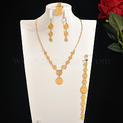 Lussuosi braccialetti e orecchini e collane e anelli in ottone in stile mediorientale per feste femminili&nbsp;HJ1470