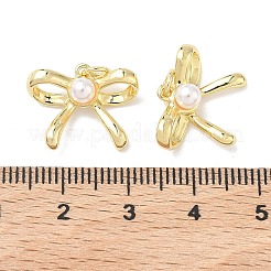 Anhänger aus Messing-ABS-Imitationsperlen&nbsp;KK-P349-16G