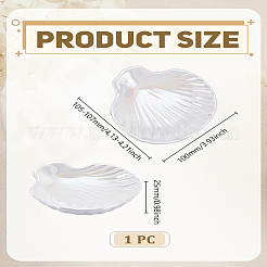 1 Stück muschelförmiger Porzellan-Schmuckteller&nbsp;DJEW-LP0001-29