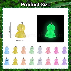 80 Uds. Colgantes de resina luminosa de 8 colores&nbsp;RESI-SZ0003-48
