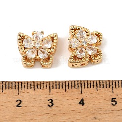 Perline zirconi micro pave  in ottone&nbsp;KK-C155-02G-01