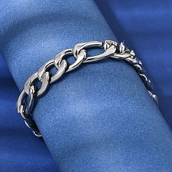 201 bracciali a catena a maglie piatte in acciaio inossidabile per uomo&nbsp;STAS-T077-22A-02P