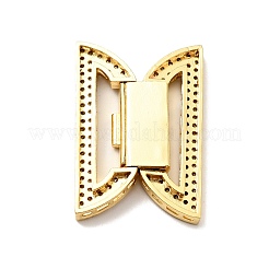 Messing Micro Pave klare Zirkonia Falte über Verschlüsse&nbsp;KK-G414-07G