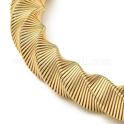Bracelets réglables en fil à ressort torsadé en acier inoxydable 304 avec placage ionique (IP)&nbsp;BJEW-H617-11G