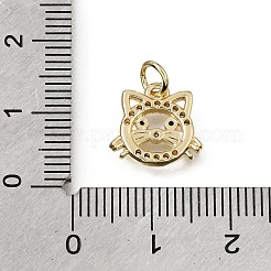 Breloques en laiton zircon cubique micro pavé noir&nbsp;CU-L001-18G-11