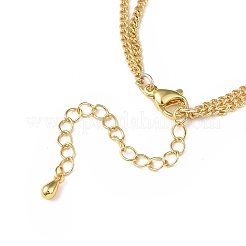 Coeur de zircon cubique clair avec collier pendentif cadenas&nbsp;NJEW-L170-06G