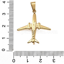 Pendentifs d'avion en acier inoxydable 304&nbsp;STAS-M121-10G