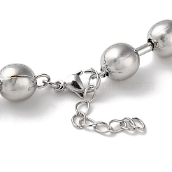 Gestellplattierte Kugelkettenhalsketten aus Messing für Damen&nbsp;NJEW-G102-01E-P