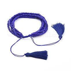 Braccialetti di perline intrecciati in perle di vetro regolabili&nbsp;BJEW-JB04777