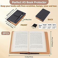 2 couverture de livre en cuir PU&nbsp;AJEW-CP0006-97