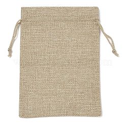 Bolsas de embalaje de arpillera impresas navideñas bolsas con cordón&nbsp;ABAG-Q053-02B-08