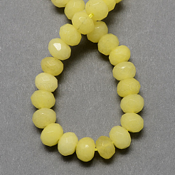 Perles de jade blanc naturel&nbsp;X-G-R171-4x6mm-M