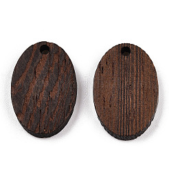 Colgantes de madera de wengué natural&nbsp;WOOD-T023-85A-01