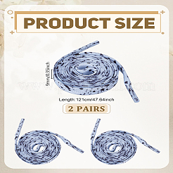 2 Paar flache Polyester-Schnürsenkel&nbsp;FIND-LP0008-78